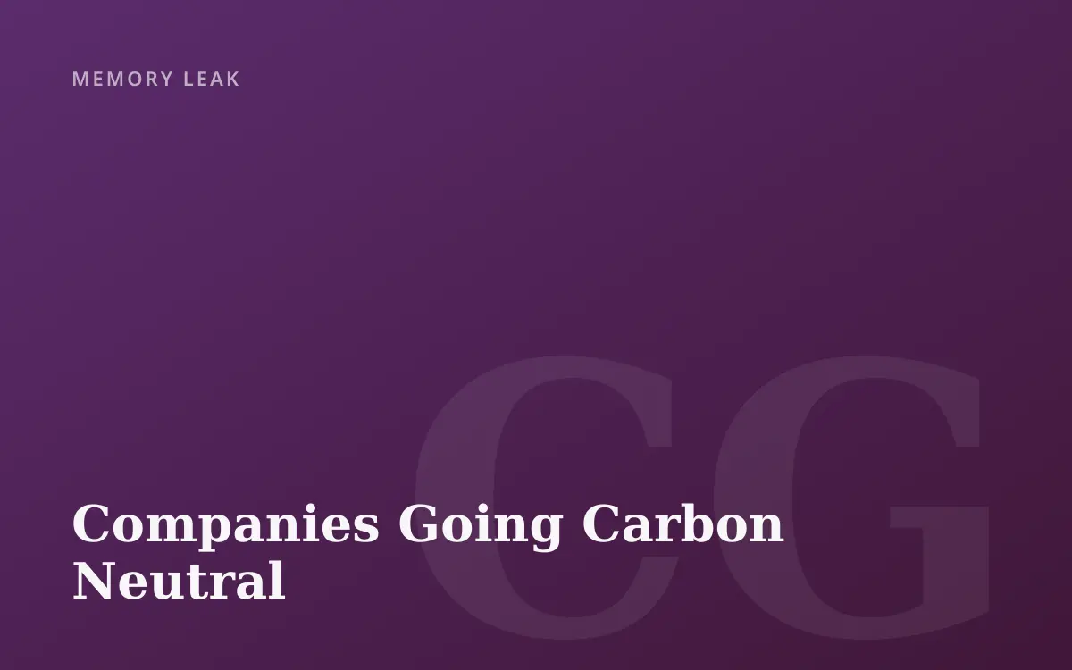 Companies Going Carbon Neutral
