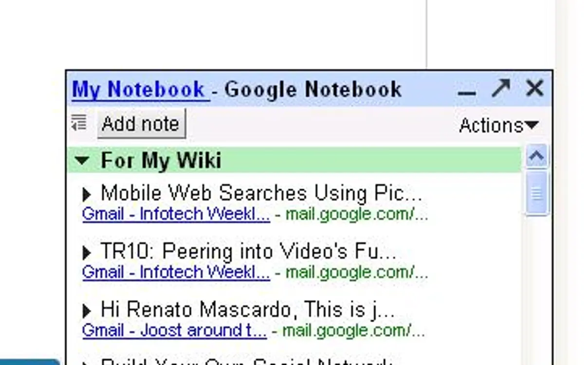 Google Notebook is My Friend