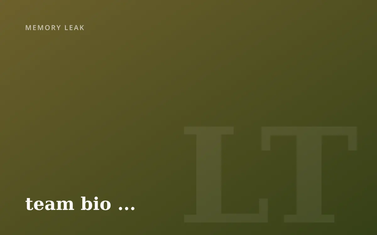 Leadership team bio ...