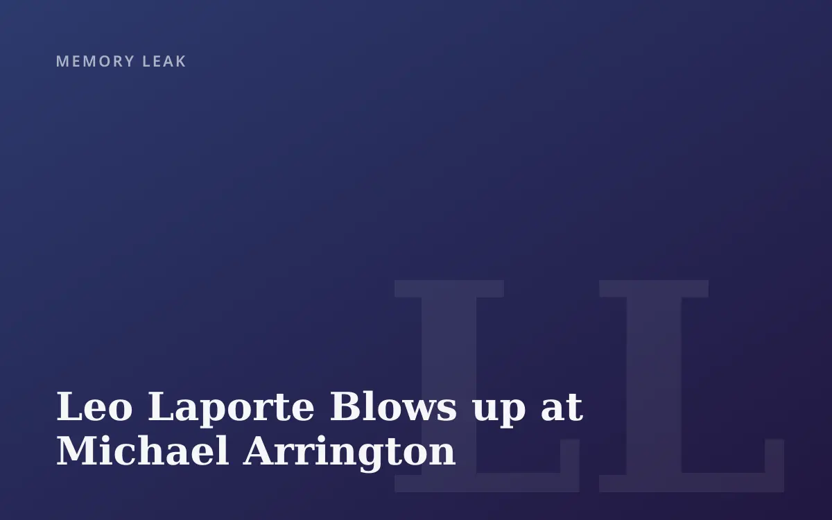 Leo Laporte Blows up at Michael Arrington