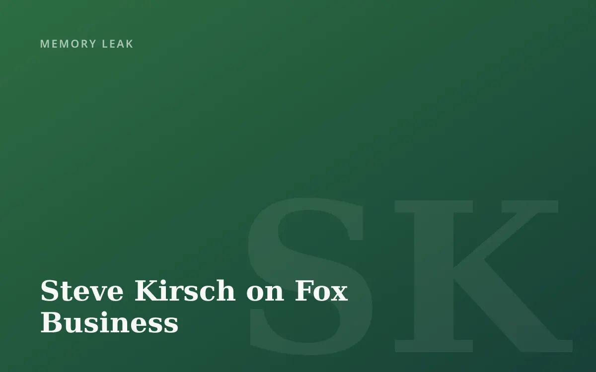 Steve Kirsch on Fox Business