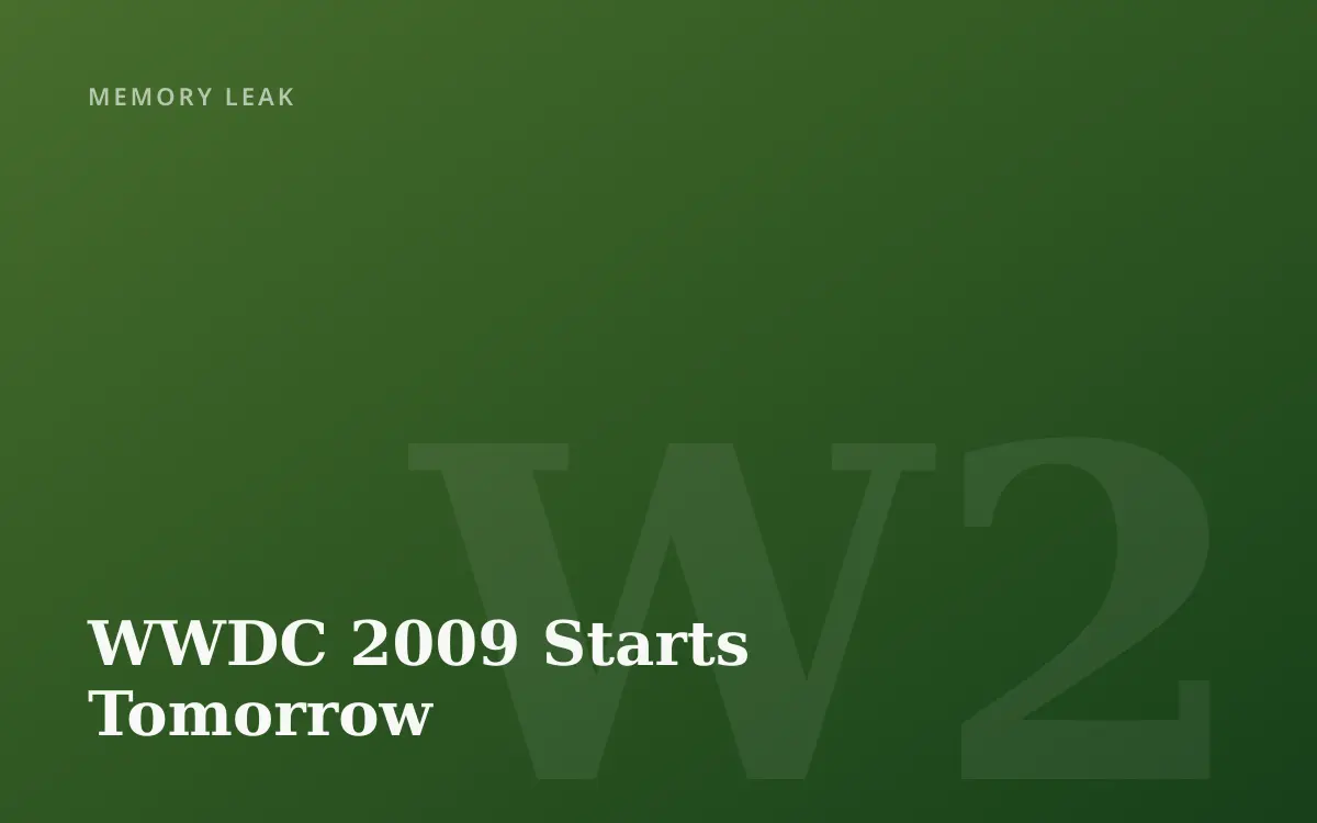 WWDC 2009 Starts Tomorrow